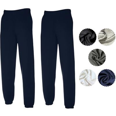 Fruit of the Loom HLKauf Bundle Herren 2er Jogginghose Set Classic Elastic Leg Jog Pants M L XL XXL 3XL Verschiedene Farbsets & HLKauf-Block Fruit of the Loom HLKauf Bundle Herren 2er Jogginghose Set Classic Elastic Leg Jog Pants M L XL XXL 3XL Verschiedene Farbsets & HLKauf-Block