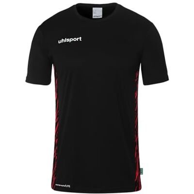 uhlsport Herren Progressive 28 Poly Kurzarm Shirt, Schwarz/Rot, L EU uhlsport Herren Progressive 28 Poly Kurzarm Shirt, Schwarz/Rot, L EU
