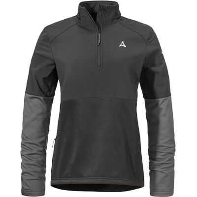 Schöffel Damen Jersey Style Salza WMS, schnelltrocknendes Fahrradtrikot mit Rückentasche, wärmendes MTB Jersey, Funktionsshirt mit integriertem Brillentuch, Black, 36 Schöffel Damen Jersey Style Salza WMS, schnelltrocknendes Fahrradtrikot mit Rückentasche, wärmendes MTB Jersey, Funktionsshirt mit integriertem Brillentuch, Black, 36