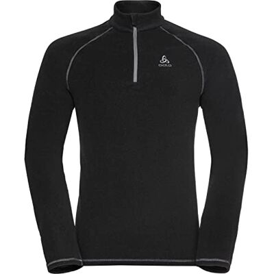 Odlo Fleecepullover für Herren Rigi Schwarz Größe XXL Midlayer mit Halbreißverschluss Langarm Wandershirt Odlo Fleecepullover für Herren Rigi Schwarz Größe XXL Midlayer mit Halbreißverschluss Langarm Wandershirt