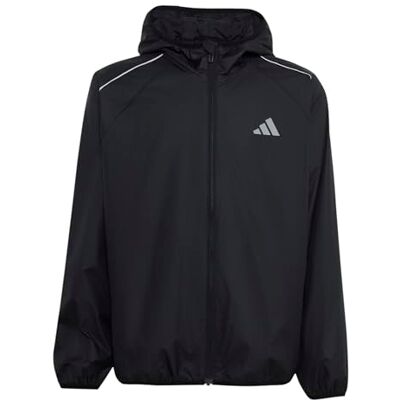 Adidas Unisex Kinder Wind Coat, black/white, 11-12 Years Adidas Unisex Kinder Wind Coat, black/white, 11-12 Years