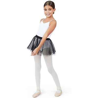 Capezio Double Layer Pull On Skirt Girls, Black, Small Capezio Double Layer Pull On Skirt Girls, Black, Small