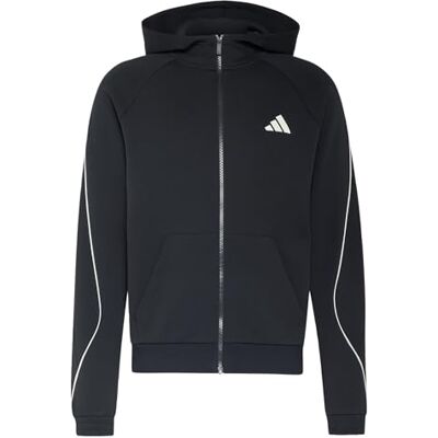 Adidas Herren Stadium Small Logo Full-Zip Hoodie Sweatshirt, Black, XL Adidas Herren Stadium Small Logo Full-Zip Hoodie Sweatshirt, Black, XL