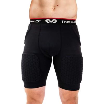 McDavid 737 Thudd Gepolsterte Kompressionsshorts für Hüft-, Steißbein- & Oberschenkelschutz und Halt, mit Schalen-Tasche, ideal für Kontaktsportarten (1 Paar) McDavid 737 Thudd Gepolsterte Kompressionsshorts für Hüft-, Steißbein- & Oberschenkelschutz und Halt, mit Schalen-Tasche, ideal für Kontaktsportarten (1 Paar)