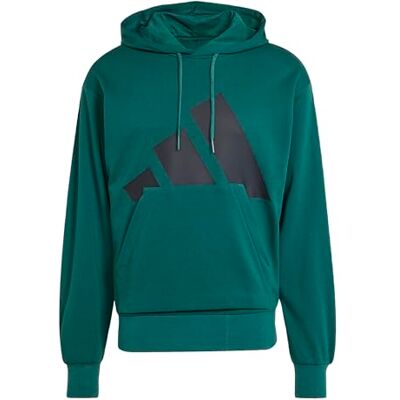 Adidas Herren Essentials Big Logo French Terry Hoodie Sweatshirt, Collegiate Green/Black, S Adidas Herren Essentials Big Logo French Terry Hoodie Sweatshirt, Collegiate Green/Black, S