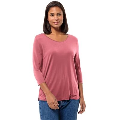 Jack Wolfskin Damen Mola 3/4 T W T-Shirt, Soft pink, Large Jack Wolfskin Damen Mola 3/4 T W T-Shirt, Soft pink, Large
