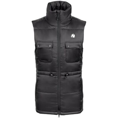 Gorilla Wear Lucia Puffer Jacket Damen normale Passform Weste Tailliert Kordelzug (DE/NL/SE/PL, Alphanumerisch, S, Regular, Regular, Schwarz) Gorilla Wear Lucia Puffer Jacket Damen normale Passform Weste Tailliert Kordelzug (DE/NL/SE/PL, Alphanumerisch, S, Regular, Regular, Schwarz)