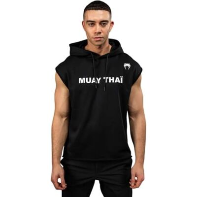 Venum Muay Thai VT Hoodie Schwarz/Weiß M Venum Muay Thai VT Hoodie Schwarz/Weiß M