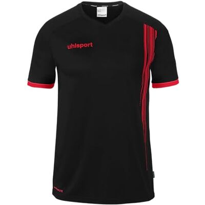 uhlsport Herren Impulse Kurzarm Sport-Shirt, Schwarz/Rot, XXL EU uhlsport Herren Impulse Kurzarm Sport-Shirt, Schwarz/Rot, XXL EU