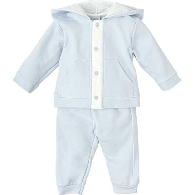 BABIDU Trainingsanzug für Babys, mit Kapuze und Fronttaschen, 100% weiche und atmungsaktive Baumwolle, Knopfverschluss vorne, lange Ärmel, ideal für Frühling, Sommer und kühle Tage BABIDU Trainingsanzug für Babys, mit Kapuze und Fronttaschen, 100% weiche und atmungsaktive Baumwolle, Knopfverschluss vorne, lange Ärmel, ideal für Frühling, Sommer und kühle Tage