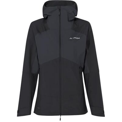 VAUDE Women's Simony 2,5L Jacket V, Leichte Damen Regenjacke, black, 40 VAUDE Women's Simony 2,5L Jacket V, Leichte Damen Regenjacke, black, 40