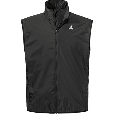 Schöffel Herren Vest Style Cannobio MNS, ultraleichte, winddichte Fahrradweste, Outdoor Weste mit radspezifischer Passform, wasserabweisend und atmungsaktiv, black, 46 Schöffel Herren Vest Style Cannobio MNS, ultraleichte, winddichte Fahrradweste, Outdoor Weste mit radspezifischer Passform, wasserabweisend und atmungsaktiv, black, 46