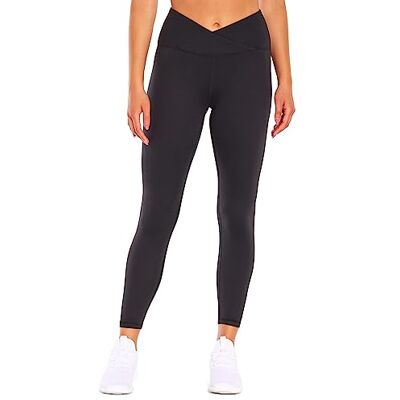 Balance Womens Crossover-Leggings mit hoher Taille, Schwarz, X-Groß Balance Womens Crossover-Leggings mit hoher Taille, Schwarz, X-Groß