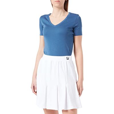 FILA Damen Bellingham Short Pleated Tennis-Rock, Bright White, XL FILA Damen Bellingham Short Pleated Tennis-Rock, Bright White, XL