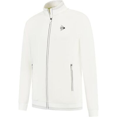 Dunlop CLUB HERREN TENNIS STRICKJACKE, Weiß, L Dunlop CLUB HERREN TENNIS STRICKJACKE, Weiß, L