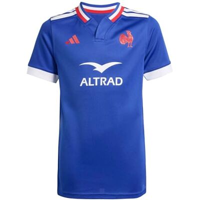Adidas Unisex Kinder France Rugby Home Youth Replica Jersey Shirt, semi Lucid Blue, 14-15 Years Adidas Unisex Kinder France Rugby Home Youth Replica Jersey Shirt, semi Lucid Blue, 14-15 Years