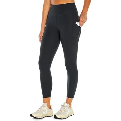 Balance Womens Easy Eclipse Knöchel-Leggings mit hoher Taille und Taschen, Schwarz, Groß Balance Womens Easy Eclipse Knöchel-Leggings mit hoher Taille und Taschen, Schwarz, Groß
