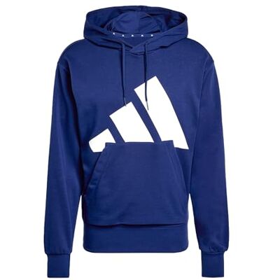 Adidas Herren Essentials Big Logo French Terry Hoodie Sweatshirt, Dark Blue/White, M Adidas Herren Essentials Big Logo French Terry Hoodie Sweatshirt, Dark Blue/White, M