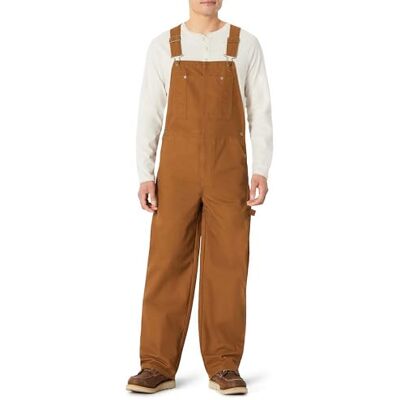 Amazon Herren Relaxed-Fit-Arbeitslatzhose, Latzhose, Dunkles Kastanienbraun, 34W x 32L Amazon Herren Relaxed-Fit-Arbeitslatzhose, Latzhose, Dunkles Kastanienbraun, 34W x 32L