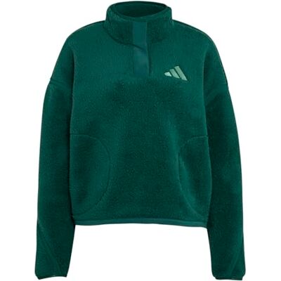 Adidas Damen Terrex Multi High Pile Fleece Pullover Sweatshirt, Collegiate Green, S Adidas Damen Terrex Multi High Pile Fleece Pullover Sweatshirt, Collegiate Green, S