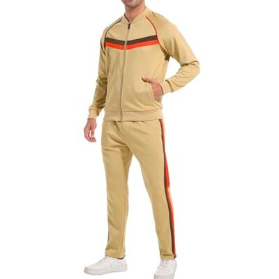 W JIANWANG Herren Jogginganzug Trainingsanzug Sportanzug Fußball Sporthose für Gym Tracksuit Atmungsaktiv Hausanzug Khaki JW-084-L W JIANWANG Herren Jogginganzug Trainingsanzug Sportanzug Fußball Sporthose für Gym Tracksuit Atmungsaktiv Hausanzug Khaki JW-084-L