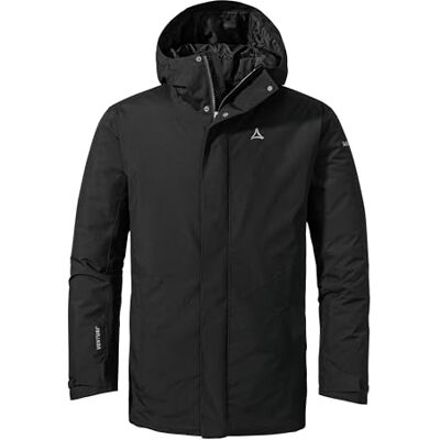 Schöffel Herren Parka Style Froda MNS, atmungsaktiver, wasserdichter Parka mit 2-Wege-Stretch, leichte Outdoorjacke mit verstellbarer Kapuze, black, 46 Schöffel Herren Parka Style Froda MNS, atmungsaktiver, wasserdichter Parka mit 2-Wege-Stretch, leichte Outdoorjacke mit verstellbarer Kapuze, black, 46
