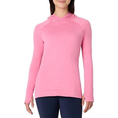 Amazon Damen Langarm-Sportshirt, Leichtes Weiches Funktions-Pullover-Hoodie-Top fürs Training, Rosa Space-dye, XS Amazon Damen Langarm-Sportshirt, Leichtes Weiches Funktions-Pullover-Hoodie-Top fürs Training, Rosa Space-dye, XS