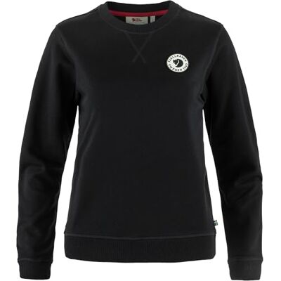 Fjällräven Damen 1960 Logo Badge Sweatshirt, Black, XXS Fjällräven Damen 1960 Logo Badge Sweatshirt, Black, XXS