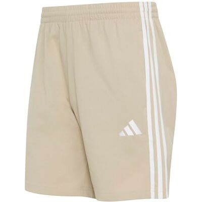 Adidas Herren Essentials 3-Stripes Single Jersey Shorts, Khaki Three/White, M Adidas Herren Essentials 3-Stripes Single Jersey Shorts, Khaki Three/White, M