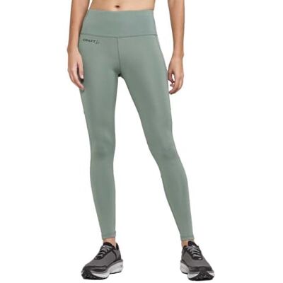 Craft ADV Essence Tights 2 W Damen Sporthose lang XXL Thyme breiter Bund mit Kordelzug extra weiches Material mit Handytasche Leggings Damen mit Taschen Sport Leggings Craft ADV Essence Tights 2 W Damen Sporthose lang XXL Thyme breiter Bund mit Kordelzug extra weiches Material mit Handytasche Leggings Damen mit Taschen Sport Leggings