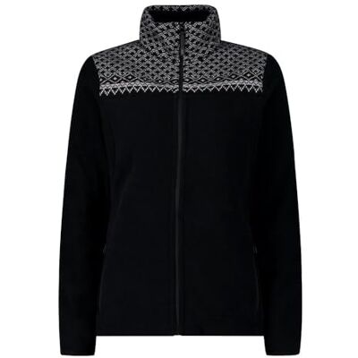 CMP Artic Fleece Damen Fleecejacke, Schwarz, 54 CMP Artic Fleece Damen Fleecejacke, Schwarz, 54