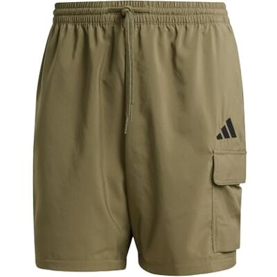 Adidas Herren Essentials Small Logo Cargo Chelsea Short Shorts, Olive Strata/Black, XS Adidas Herren Essentials Small Logo Cargo Chelsea Short Shorts, Olive Strata/Black, XS