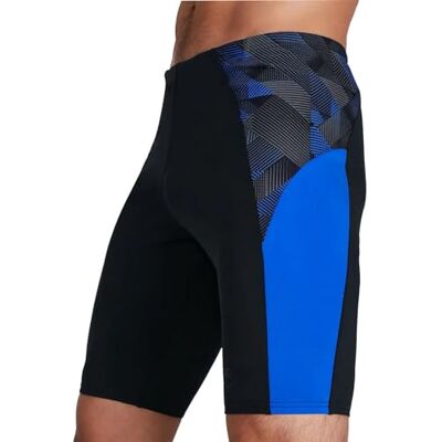 Speedo ECO Endurance + Splice Schwimmhose für Herren, Schwarz/Blue Flame/USA Anthrazit , 26 (DE 1) Speedo ECO Endurance + Splice Schwimmhose für Herren, Schwarz/Blue Flame/USA Anthrazit , 26 (DE 1)