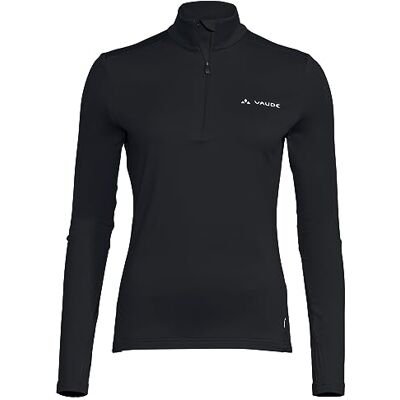 VAUDE Damen dünner Fleecepullover Livigno Halfzip II, angenehm warm, schnelltrocknend, atmungsaktiv, Passform: Slim fit, Black Uni, 46 VAUDE Damen dünner Fleecepullover Livigno Halfzip II, angenehm warm, schnelltrocknend, atmungsaktiv, Passform: Slim fit, Black Uni, 46