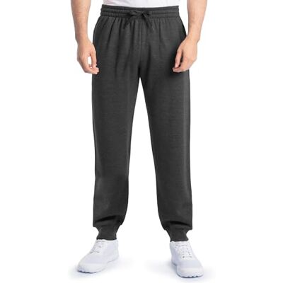 Fruit of the Loom Eversoft Fleece-Jogginghose mit Taschen, entspannte Passform, feuchtigkeitsableitend, atmungsaktiv, konisch zulaufende Sweathose, Baumwollmischung: Black Heather, Mittel Fruit of the Loom Eversoft Fleece-Jogginghose mit Taschen, entspannte Passform, feuchtigkeitsableitend, atmungsaktiv, konisch zulaufende Sweathose, Baumwollmischung: Black Heather, Mittel