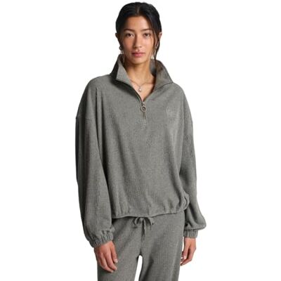 Billabong Strickoberteil, kurzärmlig, Coffee Time, für Damen, Grau Billabong Strickoberteil, kurzärmlig, Coffee Time, für Damen, Grau