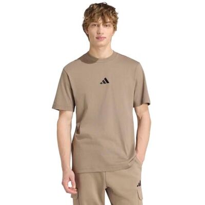 Adidas Herren Essentials Small Logo Single Jersey Shirt, Khaki Six/Black, L Tall Adidas Herren Essentials Small Logo Single Jersey Shirt, Khaki Six/Black, L Tall