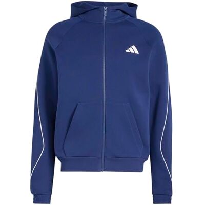 Adidas Herren Stadium Small Logo Full-Zip Hoodie Sweatshirt, Dark Blue, XL Adidas Herren Stadium Small Logo Full-Zip Hoodie Sweatshirt, Dark Blue, XL