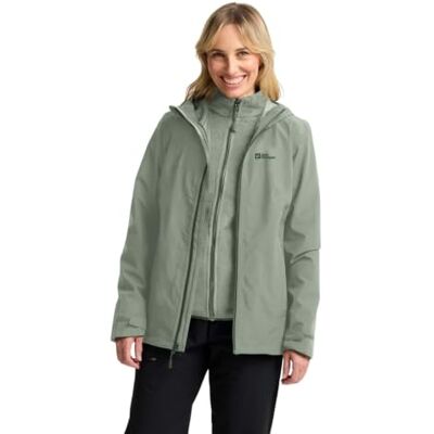 Jack Wolfskin Damen Moonrise 3in1 Jkt W, Mint Leaf, S EU Jack Wolfskin Damen Moonrise 3in1 Jkt W, Mint Leaf, S EU