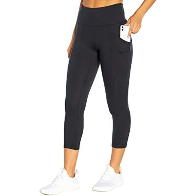 Balance Damen Easy Eclipse Capri Hoher Taille und Taschen Leggings, Schwarz, M Balance Damen Easy Eclipse Capri Hoher Taille und Taschen Leggings, Schwarz, M