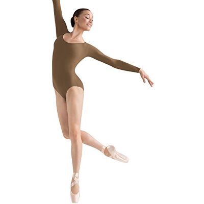 Bloch Dance Damen Lepsi Microlux Gymnastikanzug, langärmelig, Mandel, Größe L Bloch Dance Damen Lepsi Microlux Gymnastikanzug, langärmelig, Mandel, Größe L