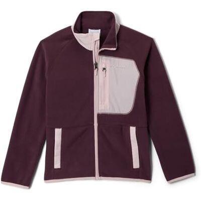 Columbia Youth Fast Trek 5 Full Zip Fleecejacke mit durchgehendem Reißverschluss, Moonvista/Mineral Pink, Größe S Columbia Youth Fast Trek 5 Full Zip Fleecejacke mit durchgehendem Reißverschluss, Moonvista/Mineral Pink, Größe S