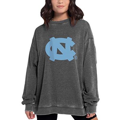 chicka-d NCAA Damen Campus Pullover, Damen, anthrazit, Large chicka-d NCAA Damen Campus Pullover, Damen, anthrazit, Large