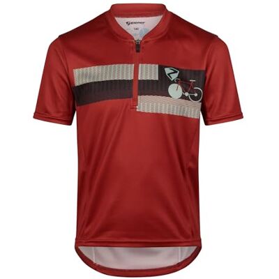 Ziener Kinder NESPI Fahrradtrikot/Radtrikot Mountainbike Rennrad atmungsaktiv, schnelltrocknend, elastisch, ärmellos, Amber red, 176 Ziener Kinder NESPI Fahrradtrikot/Radtrikot Mountainbike Rennrad atmungsaktiv, schnelltrocknend, elastisch, ärmellos, Amber red, 176