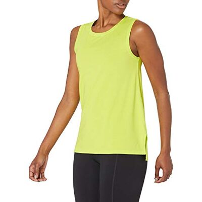Amazon Damen Yoga-Tanktop aus weicher Baumwolle mit lockerer Passform (zuvor Core 10) Auslauffarben, Neongelb, M Amazon Damen Yoga-Tanktop aus weicher Baumwolle mit lockerer Passform (zuvor Core 10) Auslauffarben, Neongelb, M