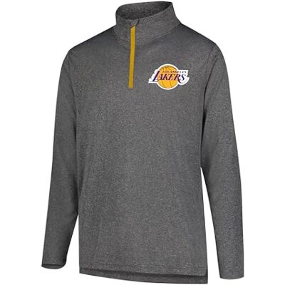 Ultra Game Herren Pullover, Langärmelig, NBA Langarmshirt mit Viertelreißverschluss, Polystrick, kohleschwarz meliert, M Ultra Game Herren Pullover, Langärmelig, NBA Langarmshirt mit Viertelreißverschluss, Polystrick, kohleschwarz meliert, M