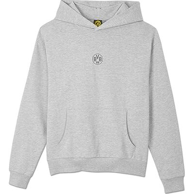 Dortmund BVB Hoodie Essentials, grauer Kapuzenpullover, Gr. XXL, Basic Pullover, S-3XL Dortmund BVB Hoodie Essentials, grauer Kapuzenpullover, Gr. XXL, Basic Pullover, S-3XL