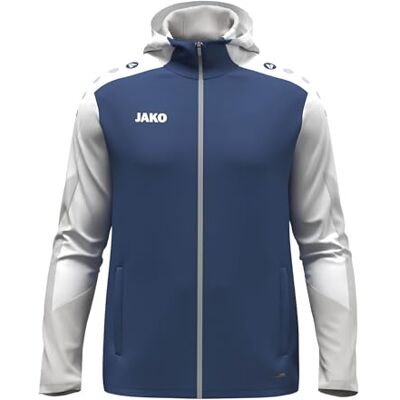 JAKO Kinder Kapuzenjacke Dynamic, nachtblau/weiß/hellgrau, 164 JAKO Kinder Kapuzenjacke Dynamic, nachtblau/weiß/hellgrau, 164