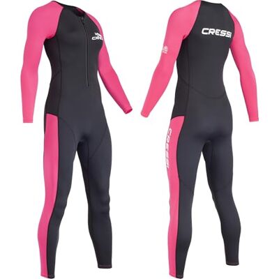 CRESSI Wahoo Lady Monopiece Wetsuit Black/Pink 2mm XS/1-Einteiliger Neoprenanzug Damen aus 1,5/2 mm Soft Neopren Elastan zum Schnorcheln, Schwimmen Aktivitäten im Wasser, Schwarz/Rosa, XS/1 CRESSI Wahoo Lady Monopiece Wetsuit Black/Pink 2mm XS/1-Einteiliger Neoprenanzug Damen aus 1,5/2 mm Soft Neopren Elastan zum Schnorcheln, Schwimmen Aktivitäten im Wasser, Schwarz/Rosa, XS/1