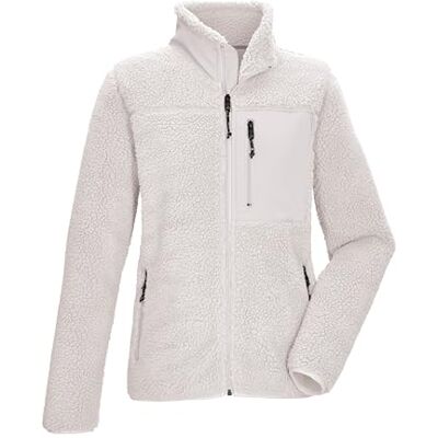 Killtec Damen Sherpa Fleecejacke mit Stehkragen KOW 23 WMN FLC JCKT, weißer sand, 44, 44472-000 Killtec Damen Sherpa Fleecejacke mit Stehkragen KOW 23 WMN FLC JCKT, weißer sand, 44, 44472-000